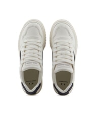ARMANI EXCHANGE A|X Sneakers with contrasting side band off white + deep navy - Men’s shoes - 3