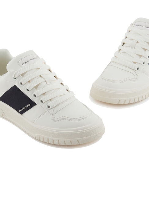 A|X Sneakers with contrasting side band off white + deep navy - Men’s shoes