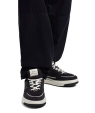 ARMANI EXCHANGE A|X Sneakers with mesh inserts and logo deep navy + off-white - Men’s shoes - 7