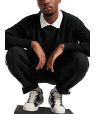 ARMANI EXCHANGE A|X Sneakers with contrasting inserts Off White + Jet Set - Men’s shoes - 7