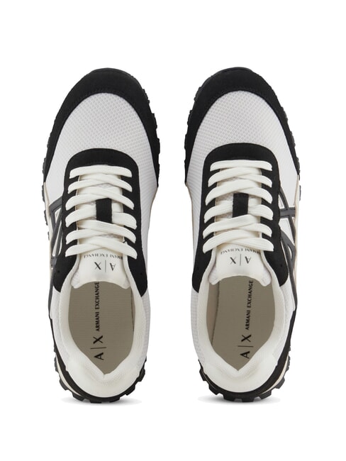 A|X Mesh sneakers with contrasting logo off white+black - Women’s shoes