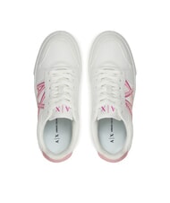 ARMANI EXCHANGE A|X Sneakers with contrasting logo op.white+pink - Women’s shoes - 4