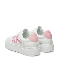 ARMANI EXCHANGE A|X Sneakers with contrasting logo op.white+pink - Women’s shoes - 5
