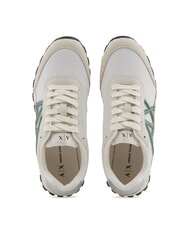 ARMANI EXCHANGE A|X Mesh sneakers with contrasting logo lgt mirage+d.f.green - Women’s shoes - 3
