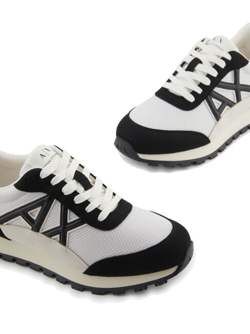 A|X Mesh sneakers with contrasting logo off white+black - Women&rsquo;s shoes