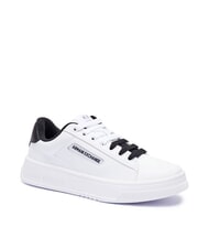 ARMANI EXCHANGE A|X Platform sneakers op.white + black - Women’s shoes - 2