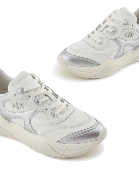 A|X Mesh fabric sneakers silver+off-white - Women’s shoes