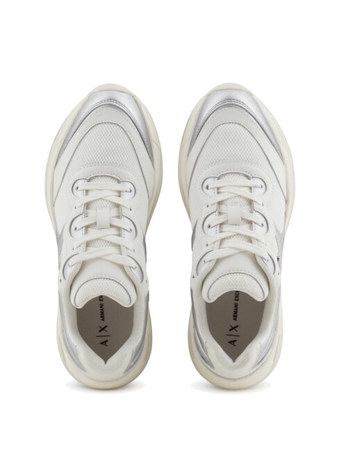 A|X Mesh fabric sneakers silver+off-white - Women’s shoes