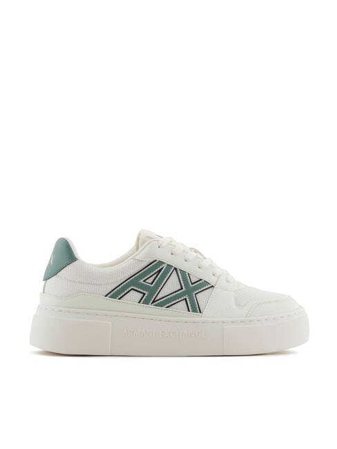A|X Sneakers with contrasting logo off wht+dark fr.grn - Women’s shoes