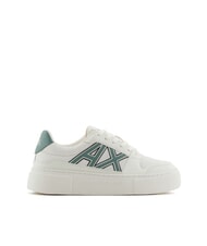 ARMANI EXCHANGE A|X Sneakers with contrasting logo off wht+dark fr.grn - Women’s shoes - 2