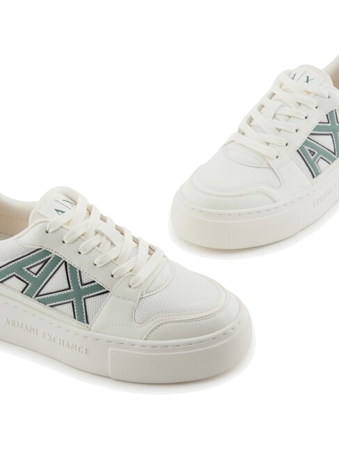 A|X Sneakers with contrasting logo off wht+dark fr.grn - Women&rsquo;s shoes