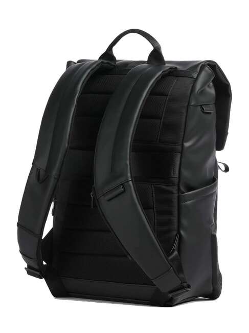 CORNER SPECIALE GOMMATO Roll-top backpack, 14" laptop holder Black - Laptop backpacks