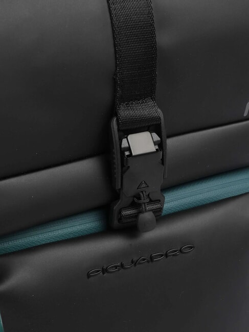 CORNER SPECIALE GOMMATO Roll-top backpack, 14" laptop holder Black - Laptop backpacks