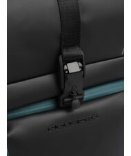 PIQUADRO CORNER SPECIALE GOMMATO Roll-top backpack, 14" laptop holder Black - Laptop backpacks - 3