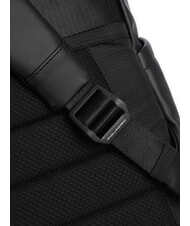 PIQUADRO CORNER SPECIALE GOMMATO Roll-top backpack, 14" laptop holder Black - Laptop backpacks - 4