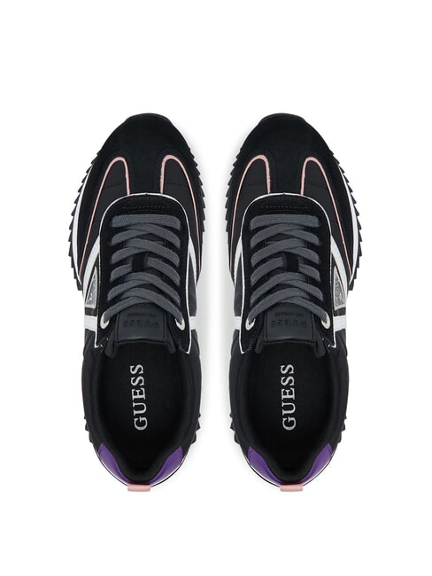 BAIL Mixed leather runner sneakers BLACK - Women’s shoes