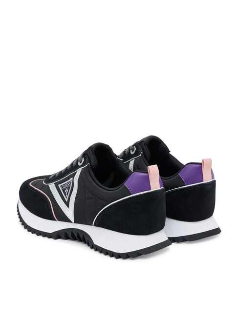 BAIL Mixed leather runner sneakers BLACK - Women’s shoes