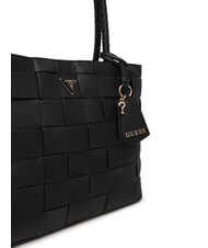 GUESS MAYLEE Woven shopping bag BLACK - Women’s Bags - 3