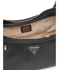 GUESS ROSALBA Saffiano print shoulder bag BLACK - Women’s Bags - 4