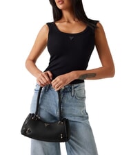 GUESS ROSALBA Saffiano print shoulder bag BLACK - Women’s Bags - 5