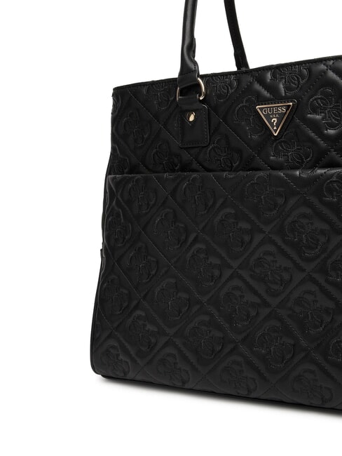 ADELASIA Shopping bag with embroidered logo BLACK - Women’s Bags