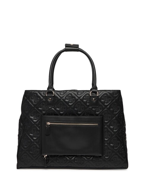 ADELASIA Shopping bag with embroidered logo BLACK - Women’s Bags