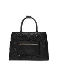 GUESS ADELASIA Shopping bag with embroidered logo BLACK - Women’s Bags - 4