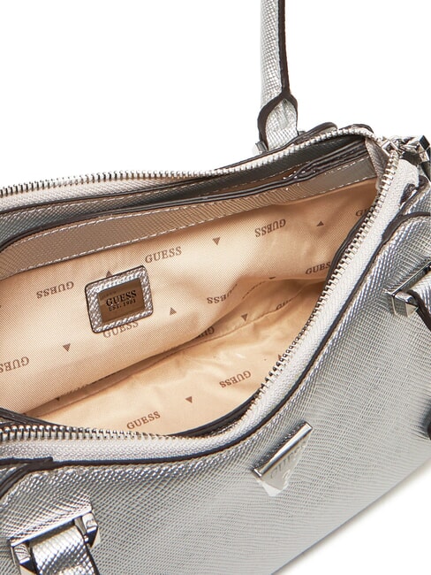 ROSALBA Saffiano print shoulder bag SILVER - Women’s Bags