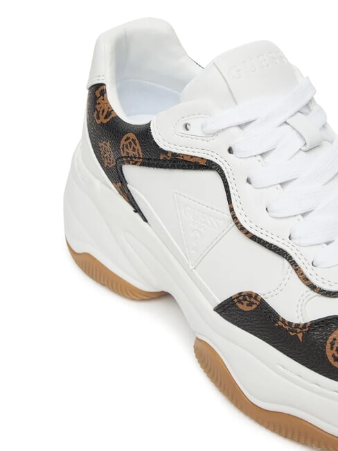 HAPYY3 Sneakers with peony logo inserts White / Brown - Women’s shoes