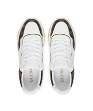 GUESS HAPYY3 Sneakers with peony logo inserts White / Brown - Women’s shoes - 5