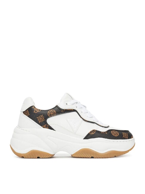 HAPYY3 Sneakers with peony logo inserts White / Brown - Women&rsquo;s shoes