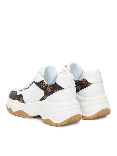 HAPYY3 Sneakers with peony logo inserts White / Brown - Women&rsquo;s shoes