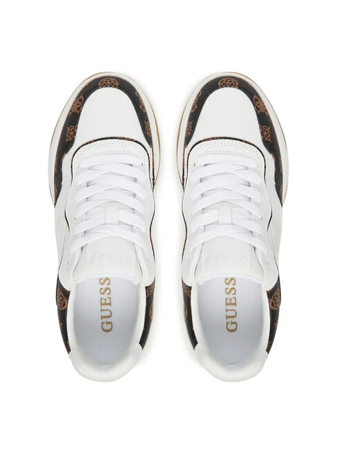 HAPYY3 Sneakers with peony logo inserts White / Brown - Women&rsquo;s shoes