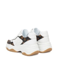 GUESS HAPYY3 Sneakers with peony logo inserts White / Brown - Women’s shoes - 3