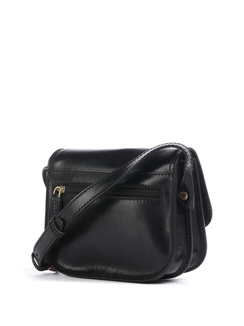 STORY DONNA Mini shoulder bag, in leather Black Gold - Women’s Bags