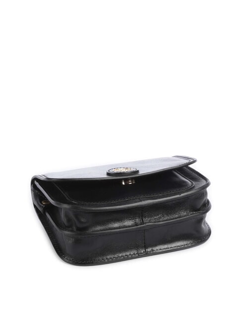 STORY DONNA Mini shoulder bag, in leather Black Gold - Women’s Bags