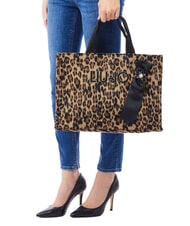 LIUJO ANIMALIER Shoulder tote bag brown animalier - Women&rsquo;s Bags - 5
