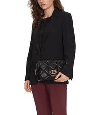 LOVE MOSCHINO QUILTED Quilted clutch bag Black - Women’s Bags - 5