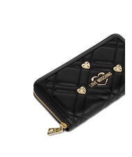 LOVE MOSCHINO SWEET STUDS Large zip-around wallet Black - Women’s Wallets - 3