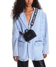 LOVE MOSCHINO SPARKLE Mini bag with jewel applications Black - Women’s Bags - 6