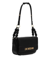 LOVE MOSCHINO SMART DAILY Shoulder bag with woven pattern Black - Women’s Bags - 2