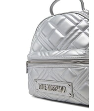 LOVE MOSCHINO QUILTED Quilted backpack silver - Women’s Bags - 4