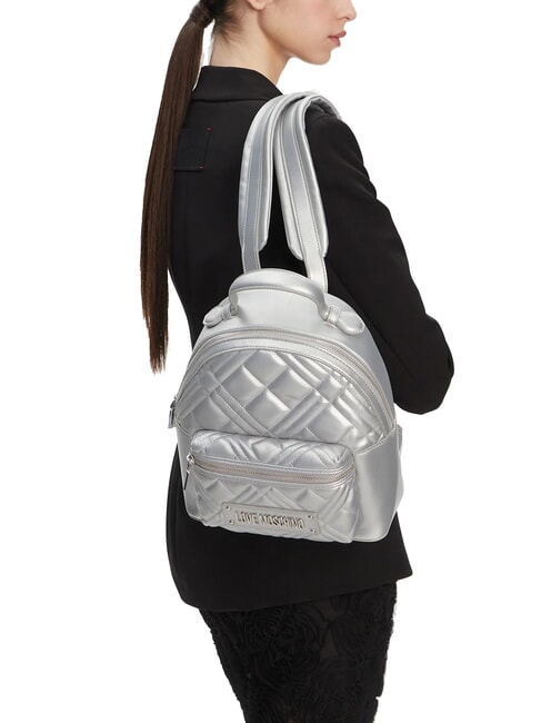 QUILTED Quilted backpack silver - Women’s Bags