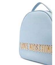 LOVE MOSCHINO LETTERING Backpack Light blue - Women’s Bags - 4