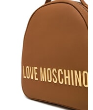 LOVE MOSCHINO LETTERING Backpack camel - Women’s Bags - 4
