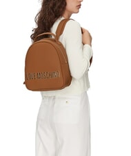 LOVE MOSCHINO LETTERING Backpack camel - Women’s Bags - 6