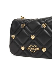 LOVE MOSCHINO SWEET STUDS Mini shoulder bag with studs Black - Women’s Bags - 4