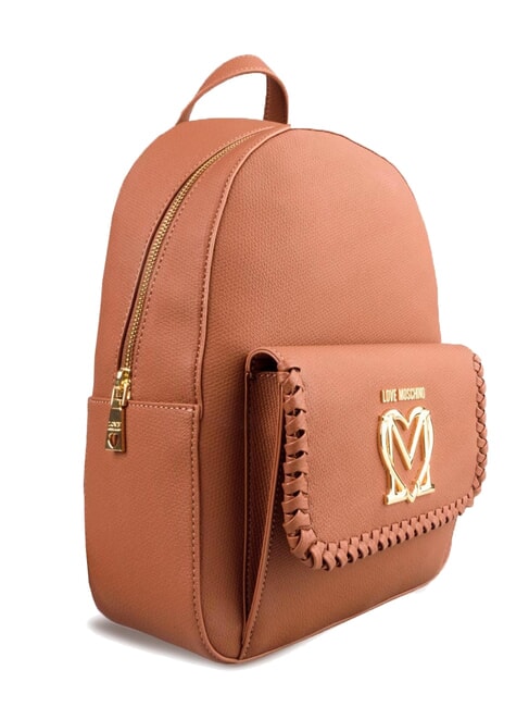 BRAIDED Backpack with pocket camel - Women&rsquo;s Bags