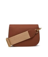 LOVE MOSCHINO BRAIDED Shoulder bag with flap camel - Women’s Bags - 2