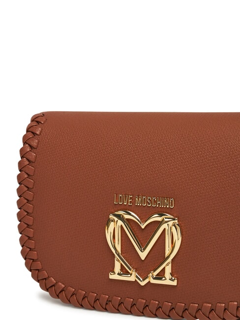 BRAIDED Shoulder bag with flap camel - Women’s Bags